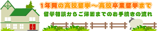 1年間の高校留学から高校卒業留学まで